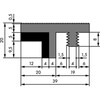 Schalldämm-Profil PVC / TPE 20x39mm